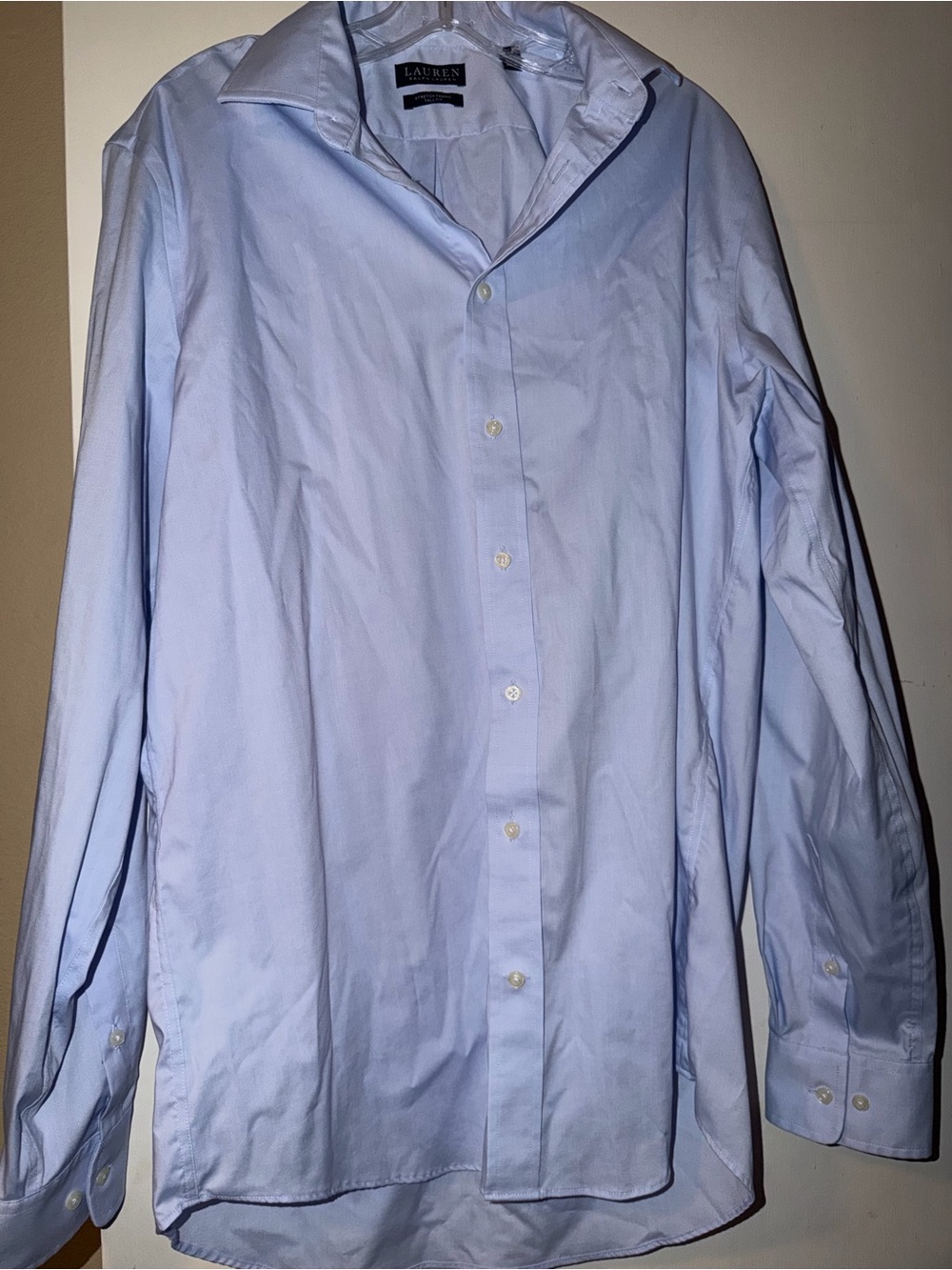 Lauren Ralph Lauren Pale Blue Men's Dress Shirt - Classic Button Front